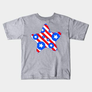 Red White and Blue Stripes and Stars! Kids T-Shirt